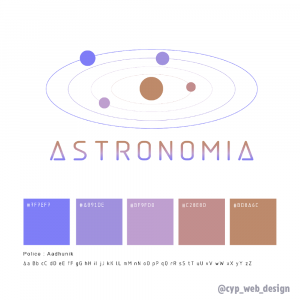 graphisme by co-web - charte graphique astronomia